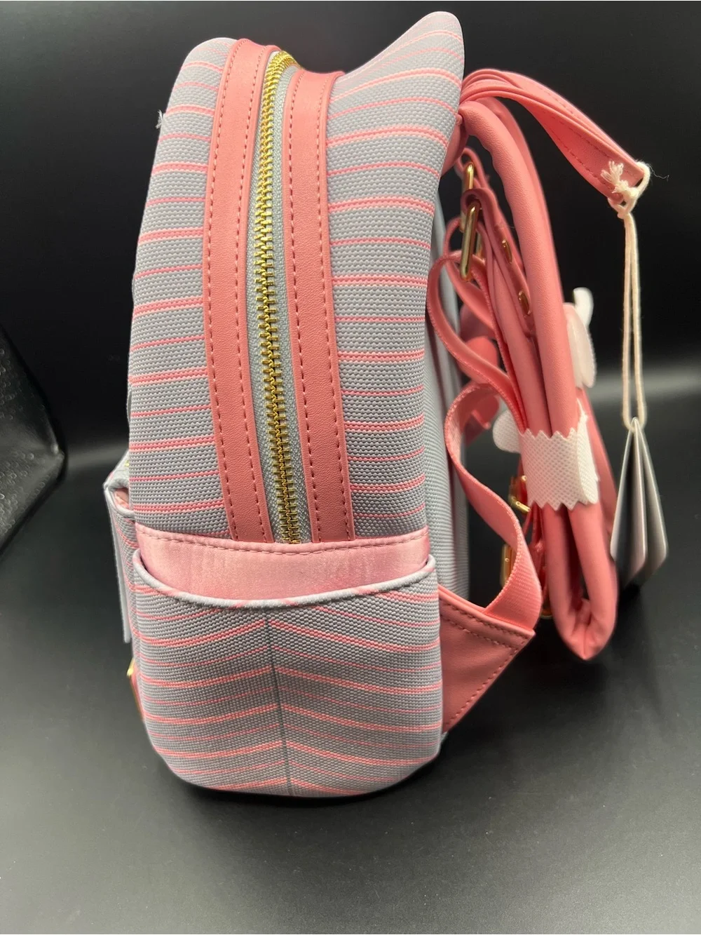 Loungefly Pink & Gray Wicked Plaid Mini Backpack